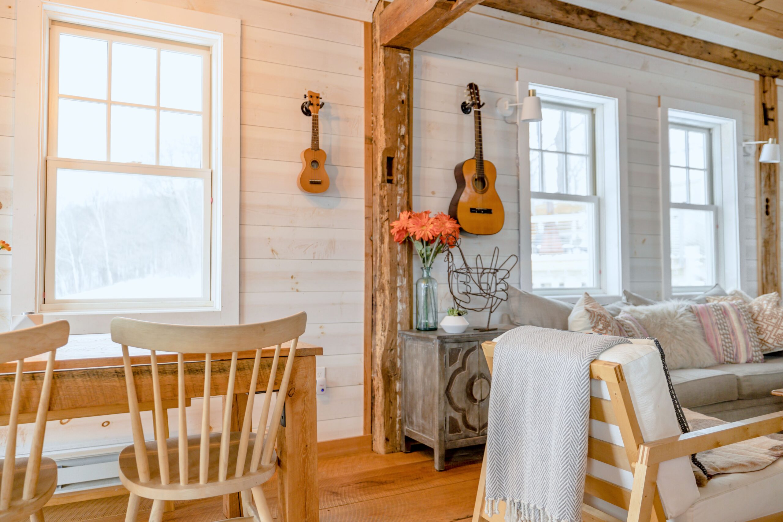 Bright cottage living room